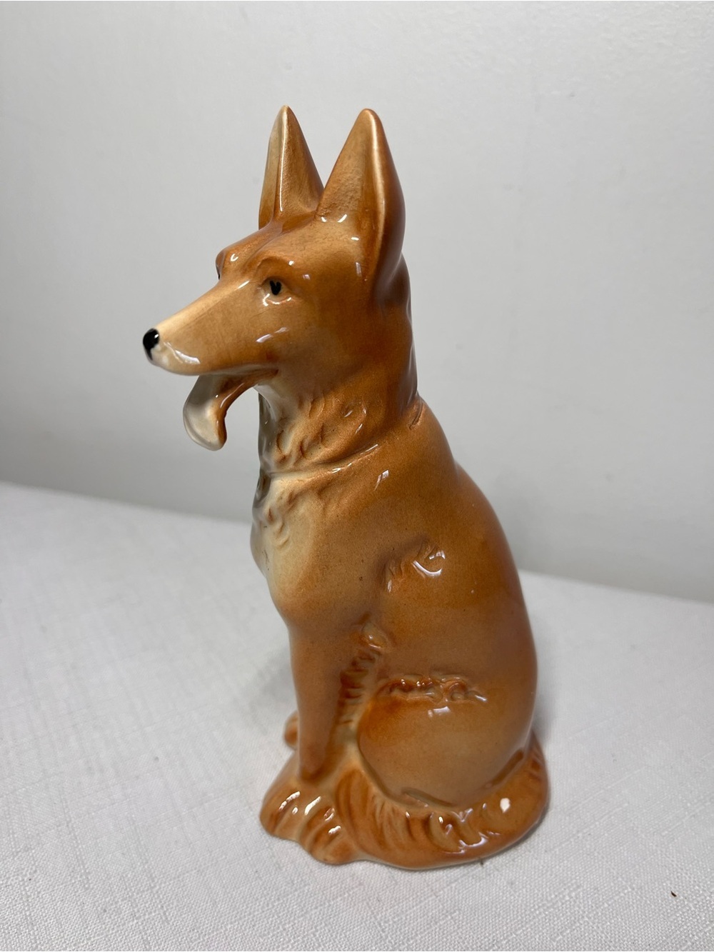 Vintage German Shepherd Dog. Made in Germany. Porcelain Figurine. 6.25”